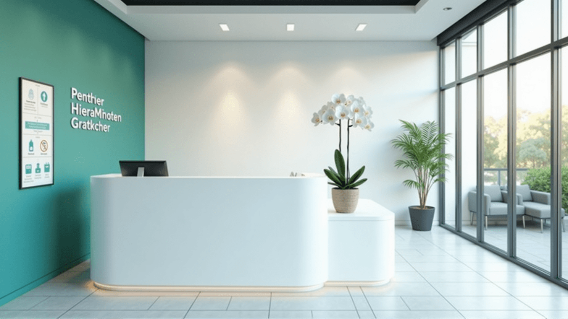Moderne Arztpraxis Empfang